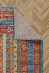 Antik 1111 Klasik Vintage Eskitme Salon Halısı Renkli Retro Mutfak Halısı Tozumaz İnce Makine Halısı