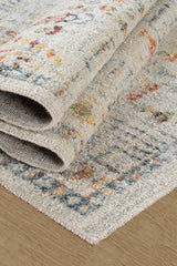 Antik 1112 Klasik Vintage Eskitme Salon Halısı Bej Retro Mutfak Halısı Tozumaz İnce Makine Halısı