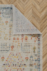 Antik 1112 Klasik Vintage Eskitme Salon Halısı Bej Retro Mutfak Halısı Tozumaz İnce Makine Halısı