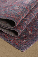 Antik 1113 Klasik Vintage Eskitme Salon Halısı Mor Retro Mutfak Halısı Tozumaz İnce Makine Halısı