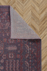 Antik 1113 Klasik Vintage Eskitme Salon Halısı Mor Retro Mutfak Halısı Tozumaz İnce Makine Halısı