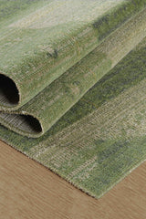 Antik 1114 Klasik Vintage Eskitme Salon Halısı Yeşil Retro Mutfak Halısı Tozumaz İnce Makine Halısı