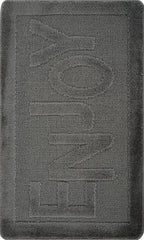 Doğal Kaymaz Taban Banyo Paspas Uzun Ömürlü Yumuşak Dokulu Su Emici Yıkanabilir Yazılı Paspas Enjoy 60x100