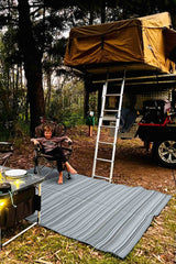 Katlanabilir Gri Plaj Kamp Piknik Bahçe Balkon Teras Hasır Halı Mat Savan Kilim Karavan Halısı