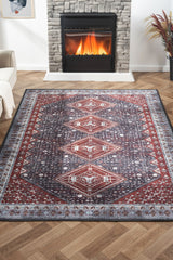 Konfor Antico 2355 Pamuk Tabanlı Yıkanabilir Otantik Vintage Klasik Eskitme Halı