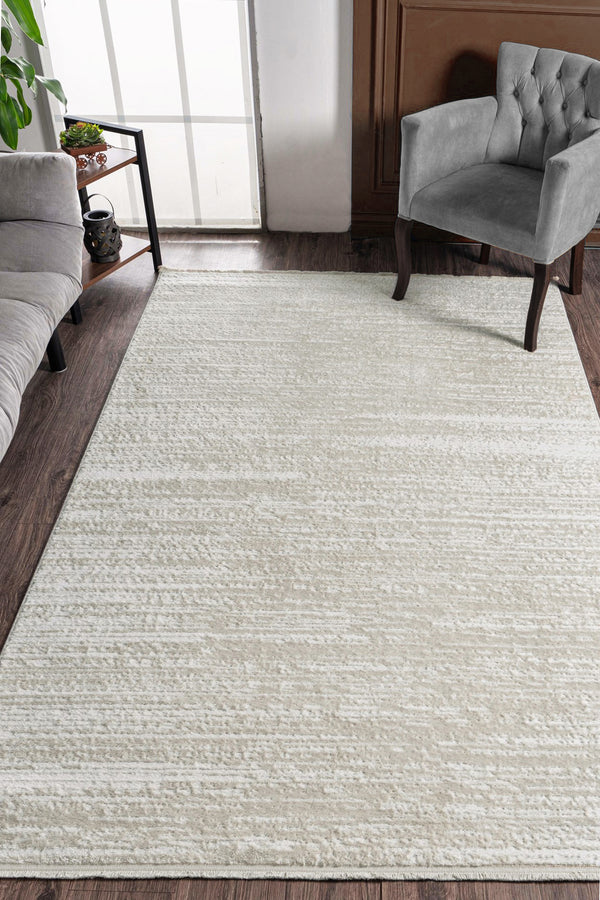 Konfor Jasmine 1452 Krem Bej Modern Dokuma Halı
