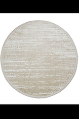 Konfor Jasmine 1452 Yuvarlak Krem Bej Modern Dokuma Halı