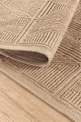 Natura 6661 %100 Doğal Jüt Kilim Bej Renkli Yumuşak Dokulu Şık Tasarımlı Kilim Modern Dokuma Kilim