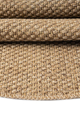 Rusticana 3101 Naturel Jüt Halı Modern Örme Yuvarlak Kilim