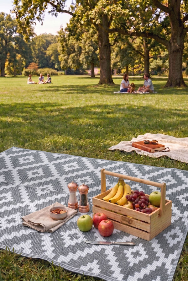 Savana 8805 Plaj Kamp Piknik Bahçe Halısı Balkon Teras Hasır Mat Savan Halı