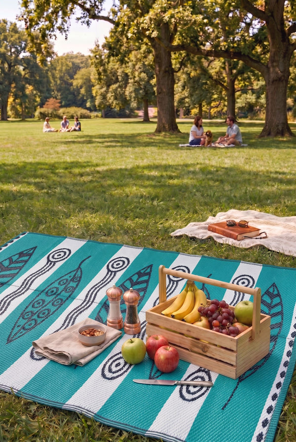 Savana 8809 Plaj Kamp Piknik Bahçe Halısı Balkon Teras Hasır Mat Savan Halı