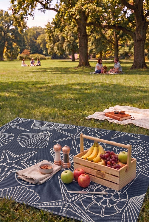 Savana 8818 Plaj Kamp Piknik Bahçe Halısı Balkon Teras Hasır Mat Savan Halı