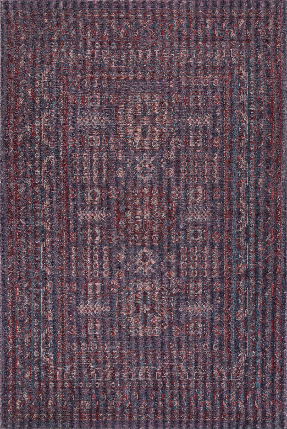Antik 1113 Klasik Vintage Eskitme Salon Halısı Mor Retro Mutfak Halısı Tozumaz İnce Makine Halısı