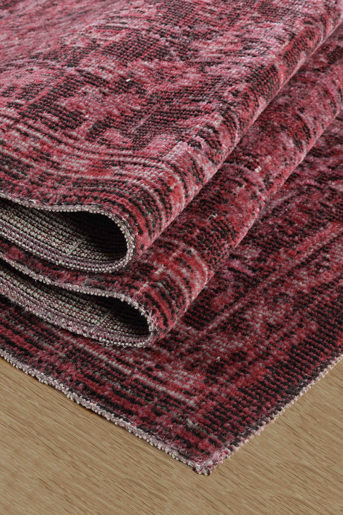 Antik 1116 Klasik Vintage Eskitme Salon Halısı Bordo Retro Mutfak Halısı Tozumaz İnce Makine Halısı