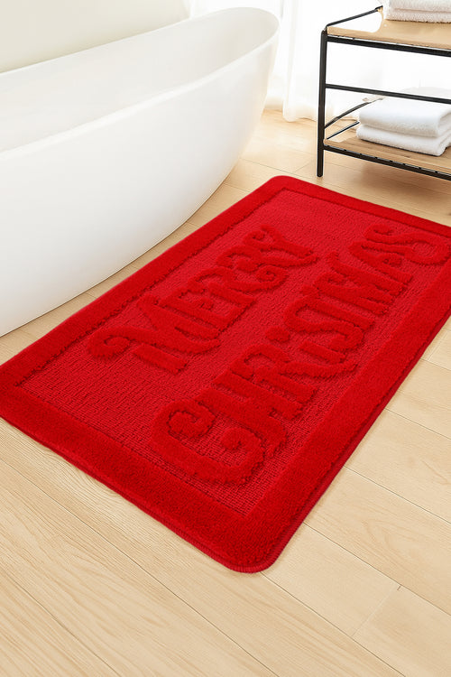 Doğal Kaymaz Taban Banyo Paspas Uzun Ömürlü Yumuşak Dokulu Su Emici Yıkanabilir Merry 60x100