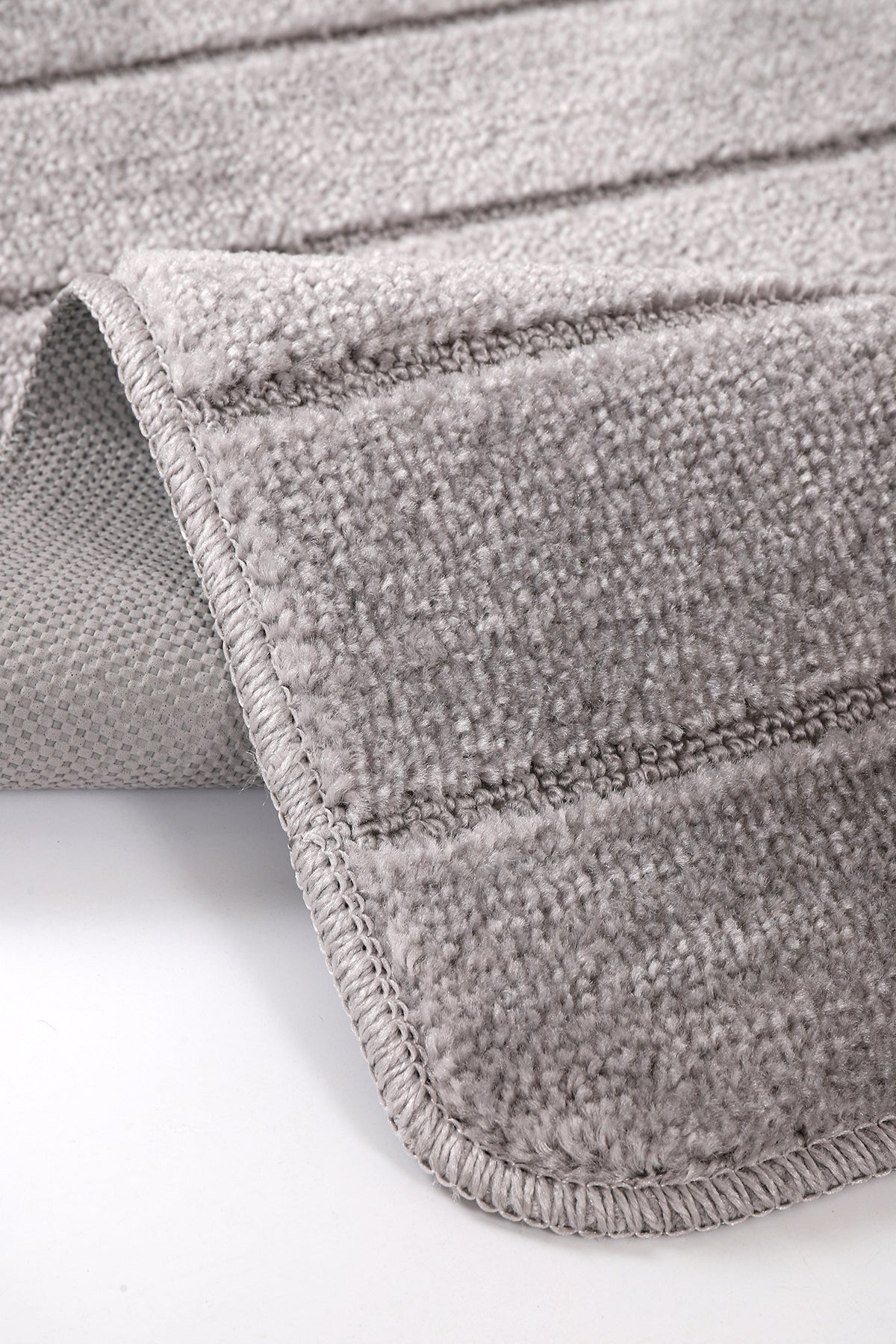 Doğal Kaymaz Taban Banyo Paspas Set Yumuşak Dokulu Su Emici Yıkanabilir Yeni Çizgili Set 50x80-50x40