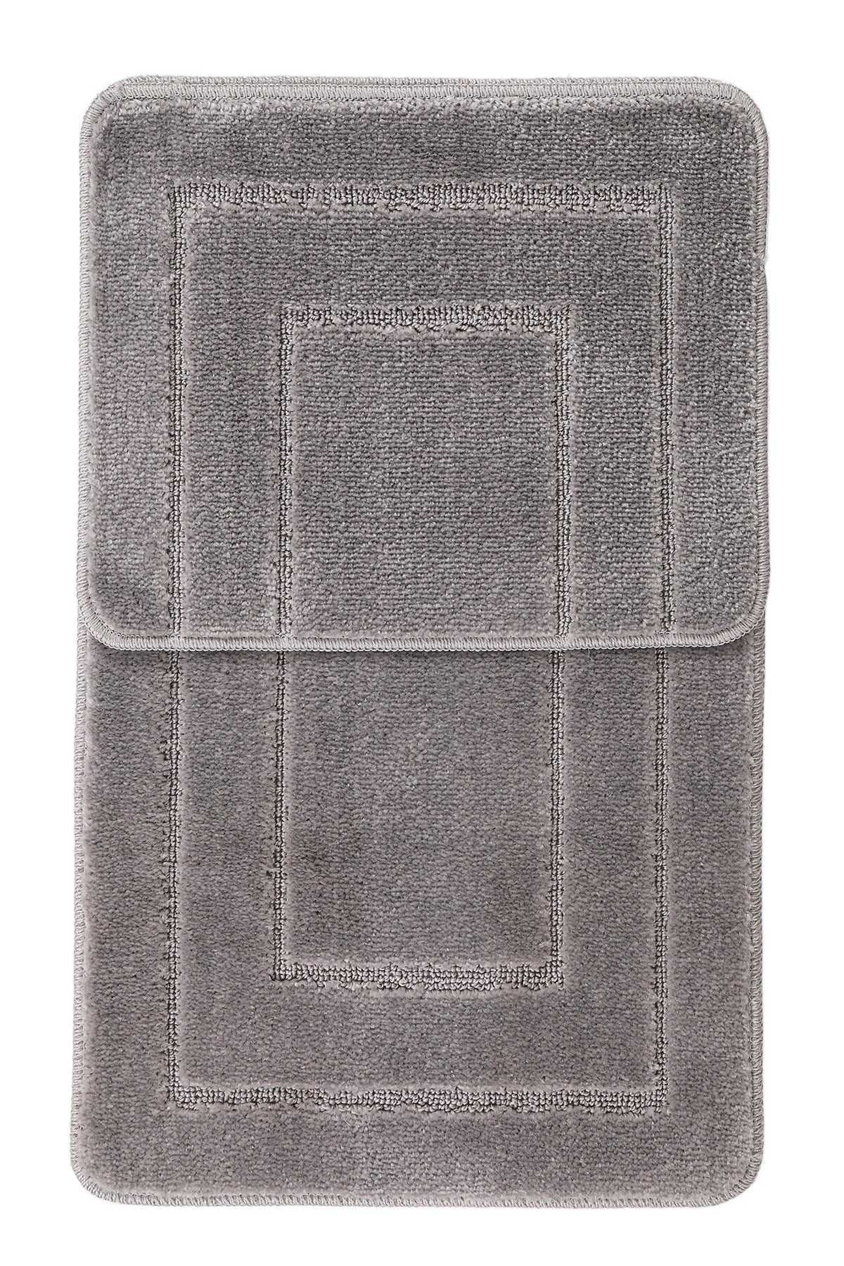 Doğal Kaymaz Taban Banyo Paspas Seti Uzun Ömürlü Yumuşak Dokulu Su Emici Yıkanabilir Çerçeve Set 50x80-50x40