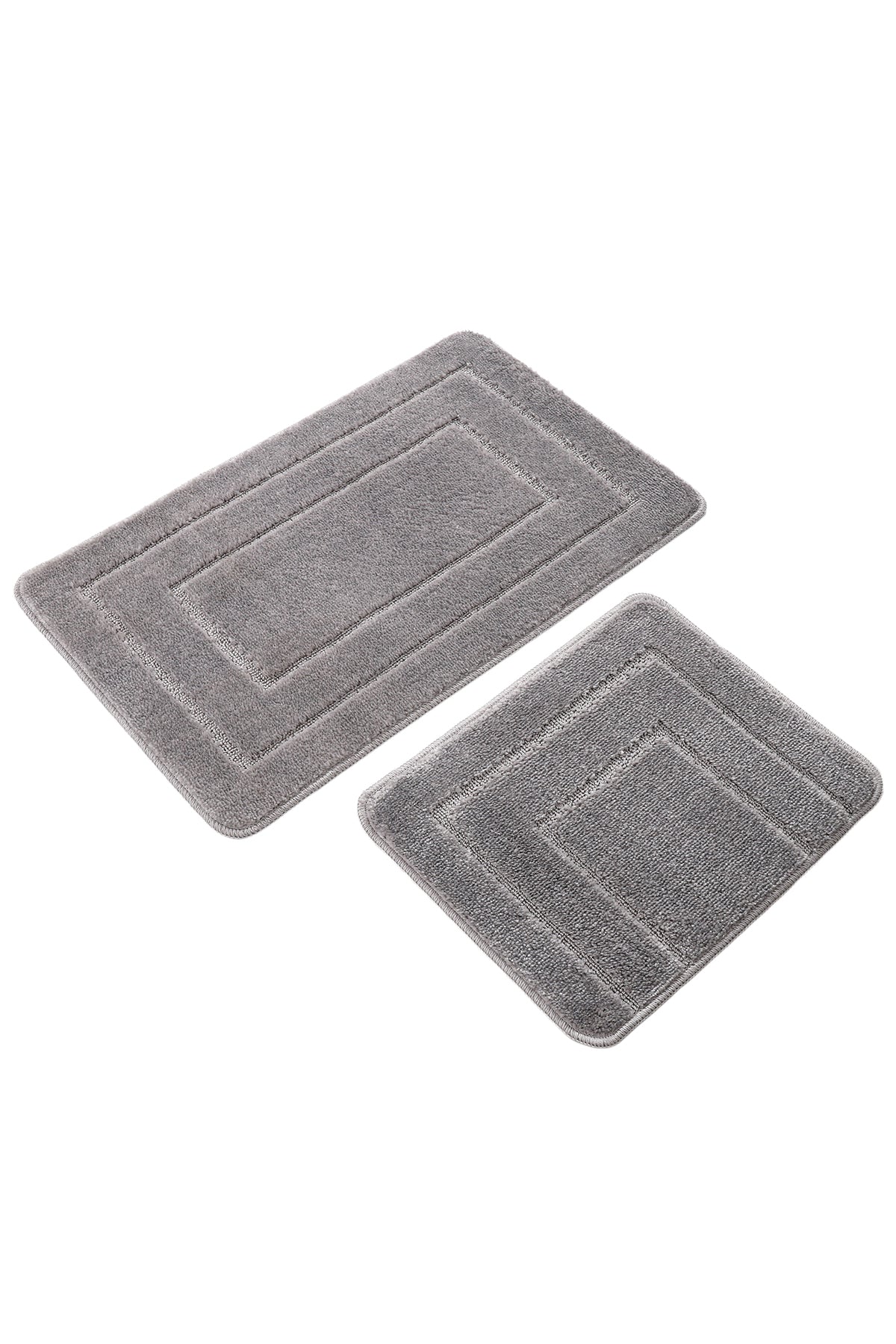 Doğal Kaymaz Taban Banyo Paspas Seti Uzun Ömürlü Yumuşak Dokulu Su Emici Yıkanabilir Çerçeve Set 50x80-50x40