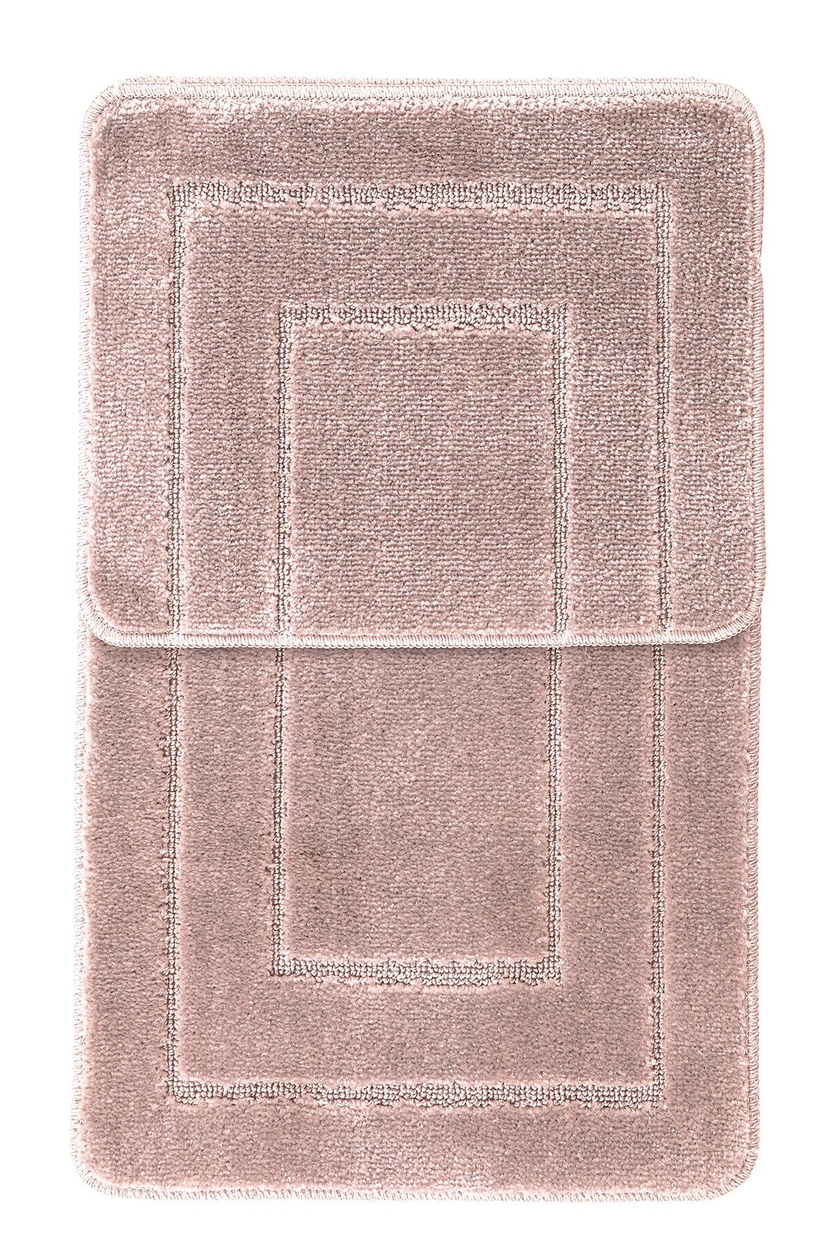 Doğal Kaymaz Taban Banyo Paspas Seti Uzun Ömürlü Yumuşak Dokulu Su Emici Yıkanabilir Çerçeve Set 50x80-50x40