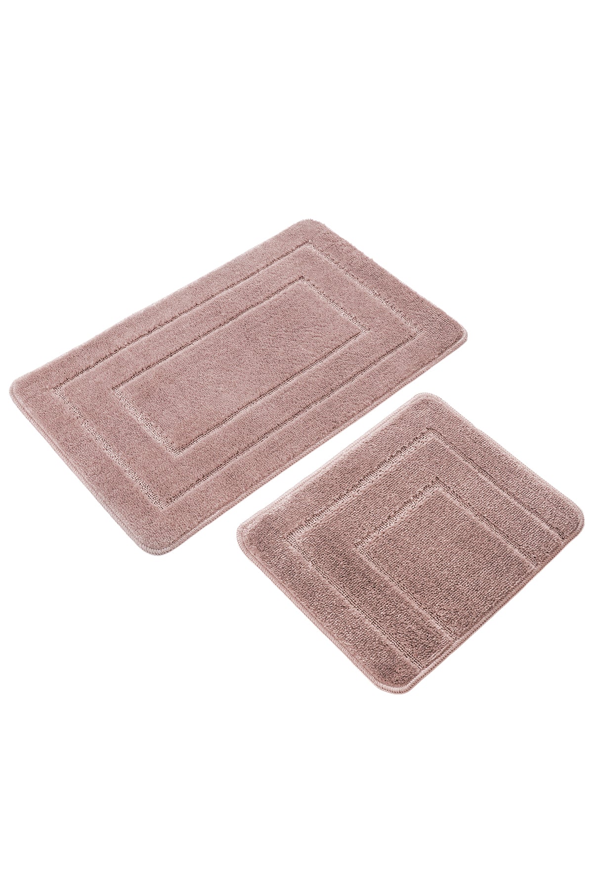 Doğal Kaymaz Taban Banyo Paspas Seti Uzun Ömürlü Yumuşak Dokulu Su Emici Yıkanabilir Çerçeve Set 50x80-50x40