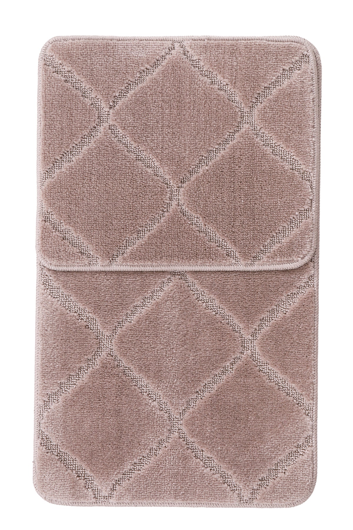Doğal Kaymaz Taban Banyo Paspas Seti Uzun Ömürlü Yumuşak Dokulu Su Emici Yıkanabilir Çizgili Set 50x80-50x40