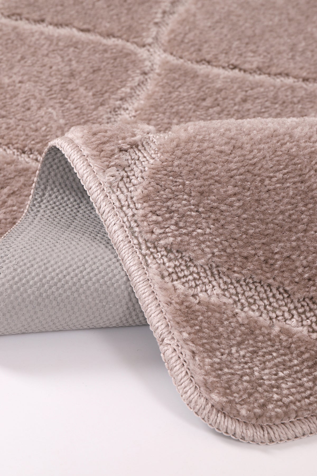 Doğal Kaymaz Taban Banyo Paspas Seti Uzun Ömürlü Yumuşak Dokulu Su Emici Yıkanabilir Çizgili Set 50x80-50x40