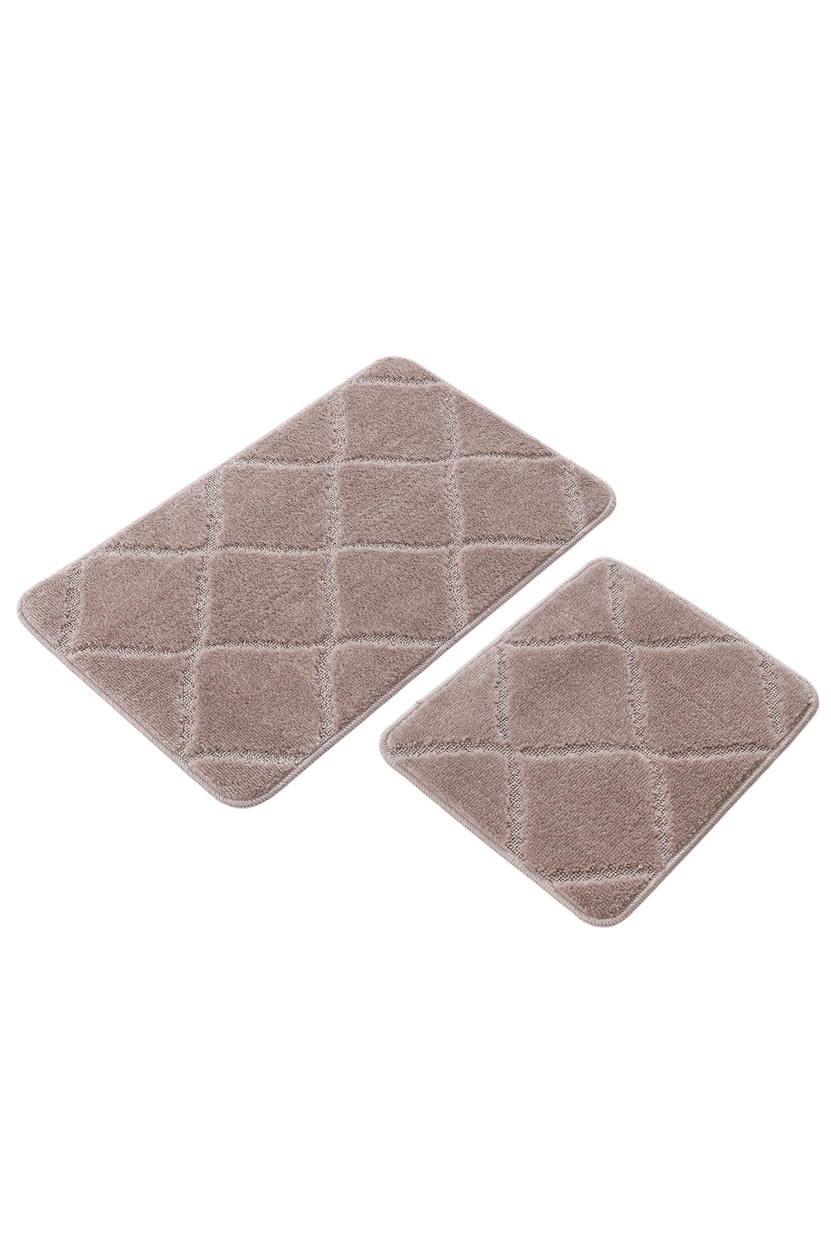 Doğal Kaymaz Taban Banyo Paspas Seti Uzun Ömürlü Yumuşak Dokulu Su Emici Yıkanabilir Çizgili Set 50x80-50x40