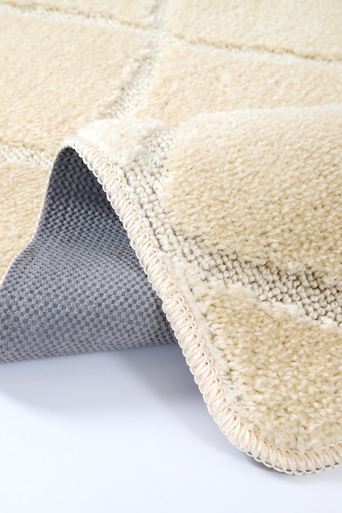 Doğal Kaymaz Taban Banyo Paspas Seti Uzun Ömürlü Yumuşak Dokulu Su Emici Yıkanabilir Çizgili Set 50x80-50x40