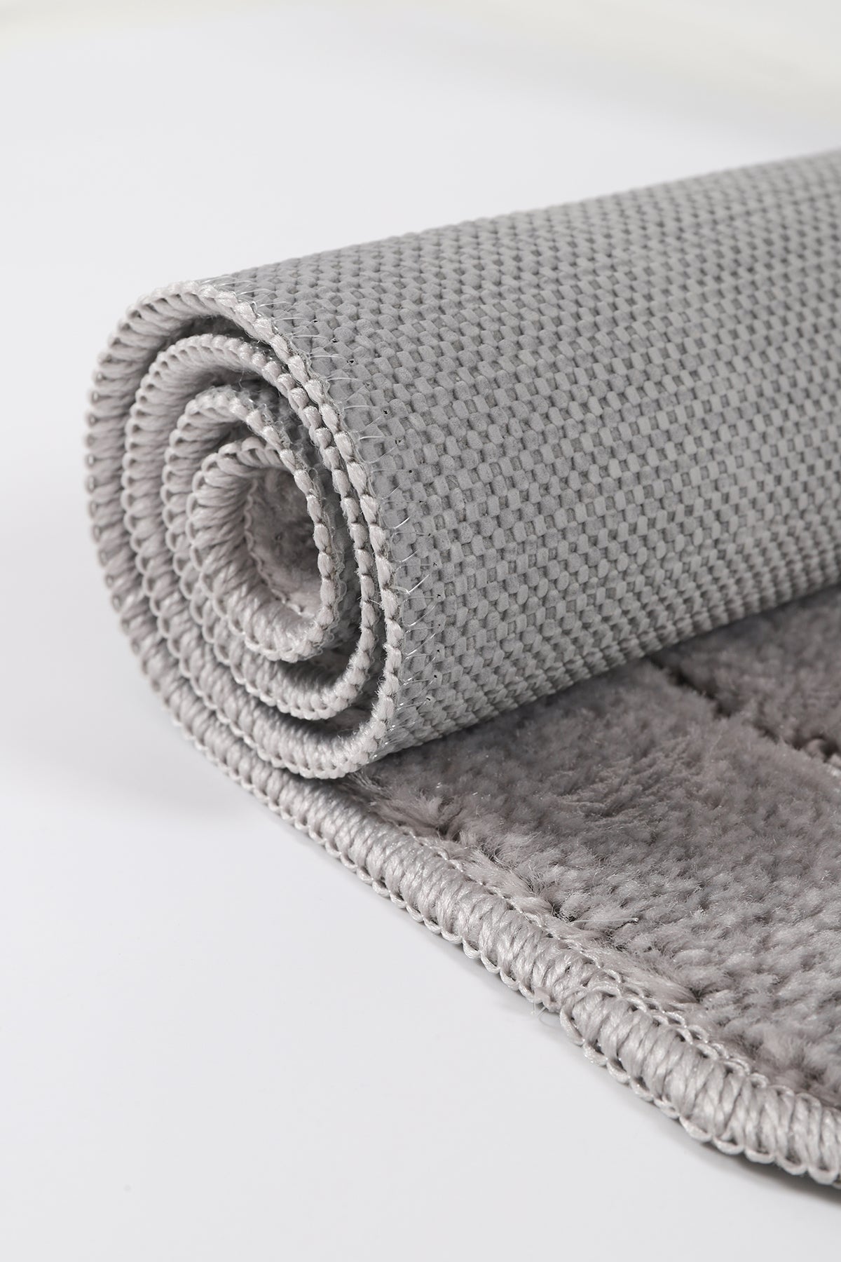 Doğal Kaymaz Taban Banyo Paspas Seti Uzun Ömürlü Yumuşak Dokulu Su Emici Yıkanabilir Kareli Set 50x80-50x40