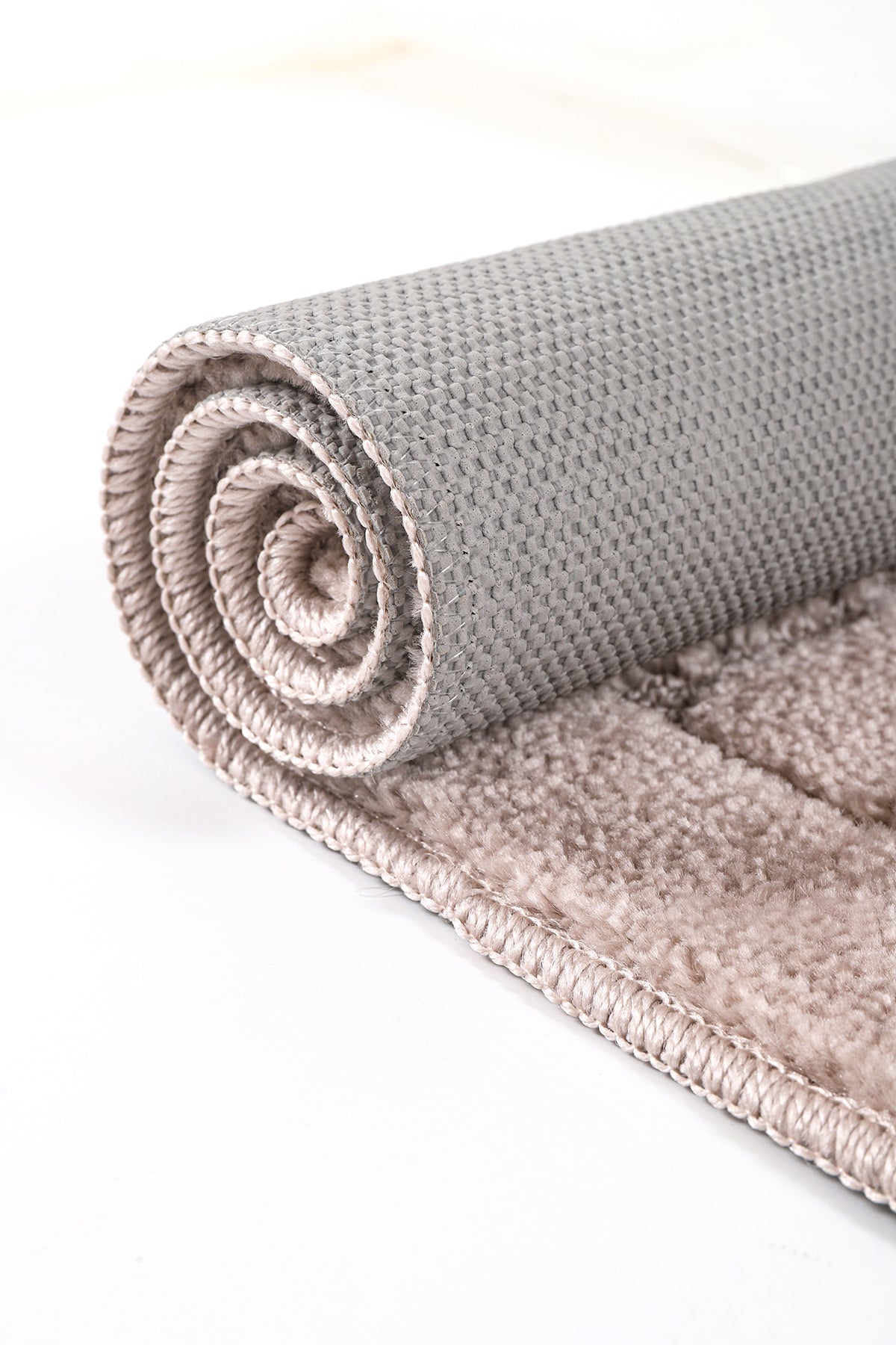 Doğal Kaymaz Taban Banyo Paspas Seti Uzun Ömürlü Yumuşak Dokulu Su Emici Yıkanabilir Kareli Set 50x80-50x40