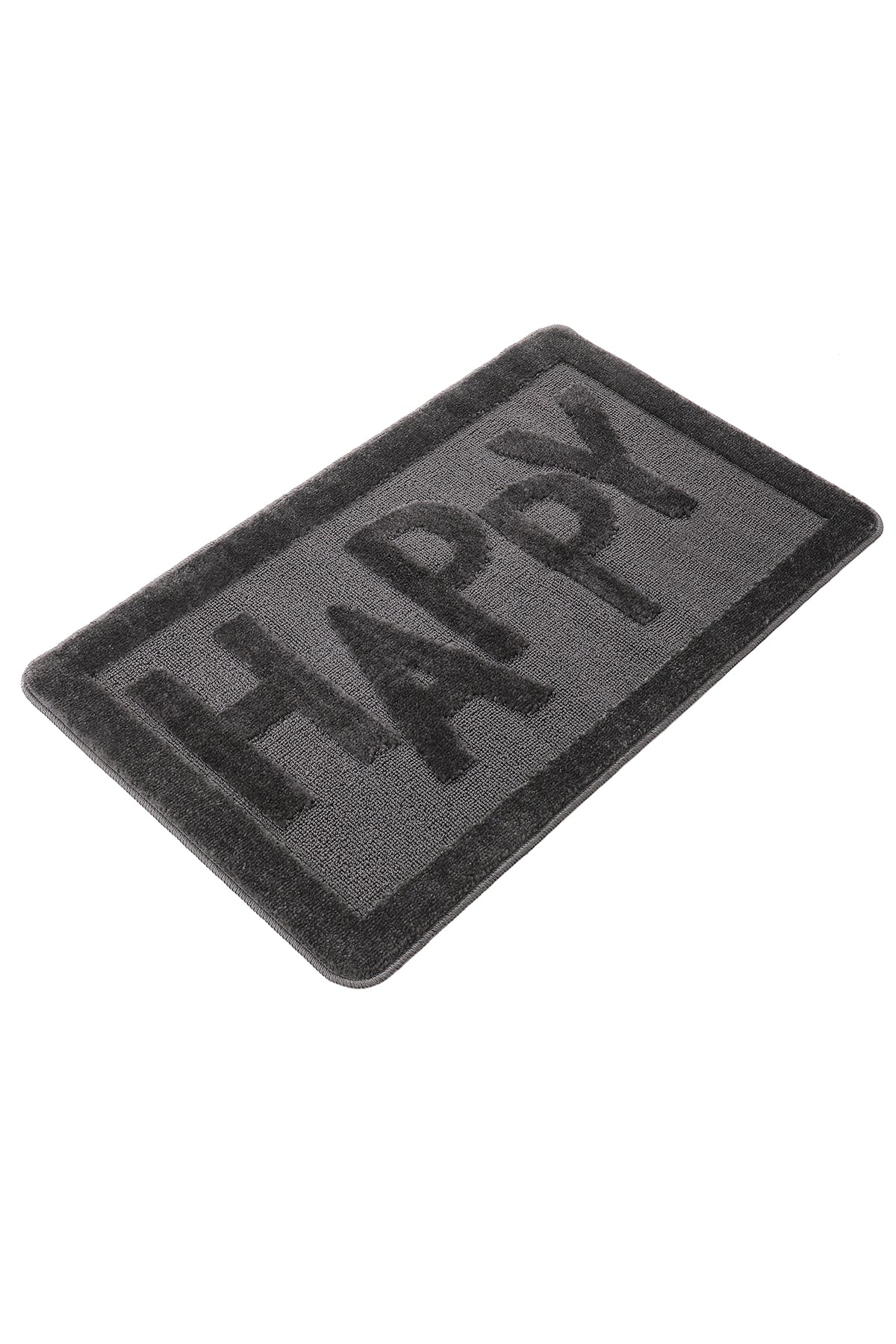 Doğal Kaymaz Taban Banyo Paspas Uzun Ömürlü Yumuşak Dokulu Su Emici Yıkanabilir Happy 60x100
