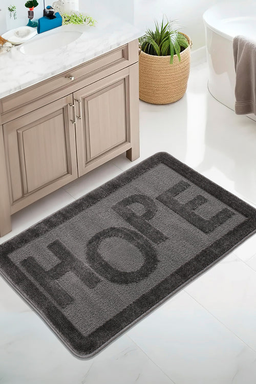 Doğal Kaymaz Taban Banyo Paspas Uzun Ömürlü Yumuşak Dokulu Su Emici Yıkanabilir Hope 60x100