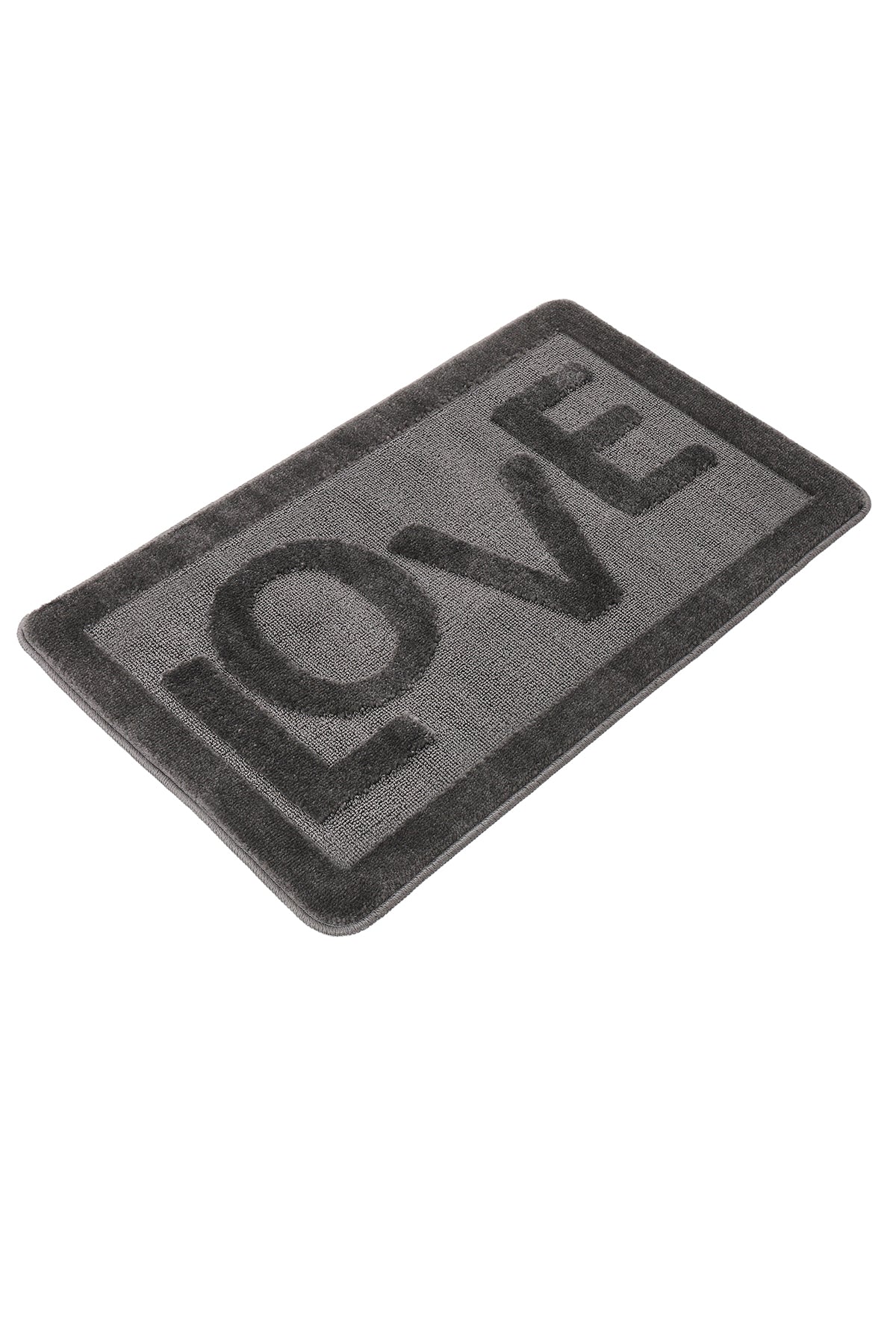 Doğal Kaymaz Taban Banyo Paspas Uzun Ömürlü Yumuşak Dokulu Su Emici Yıkanabilir Love 60x100