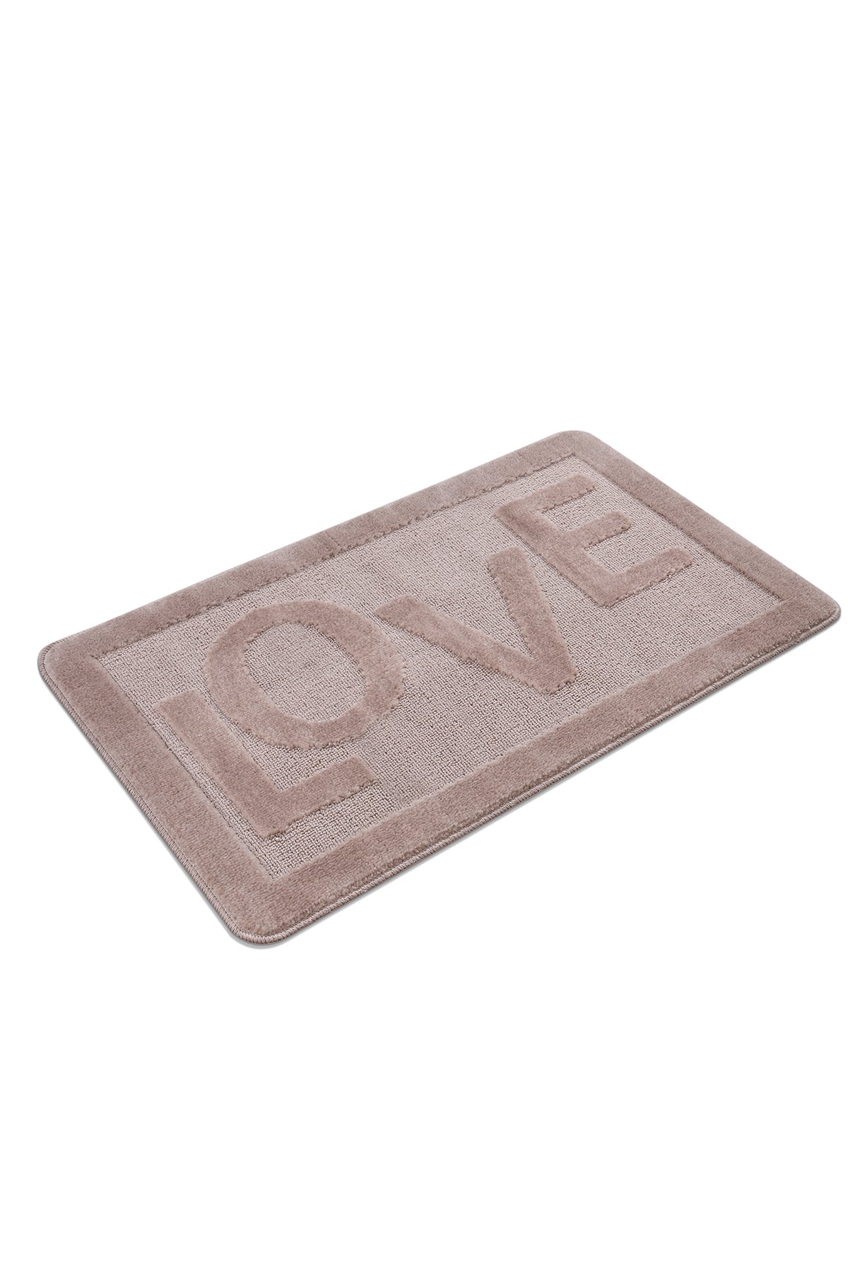 Doğal Kaymaz Taban Banyo Paspas Uzun Ömürlü Yumuşak Dokulu Su Emici Yıkanabilir Love 60x100