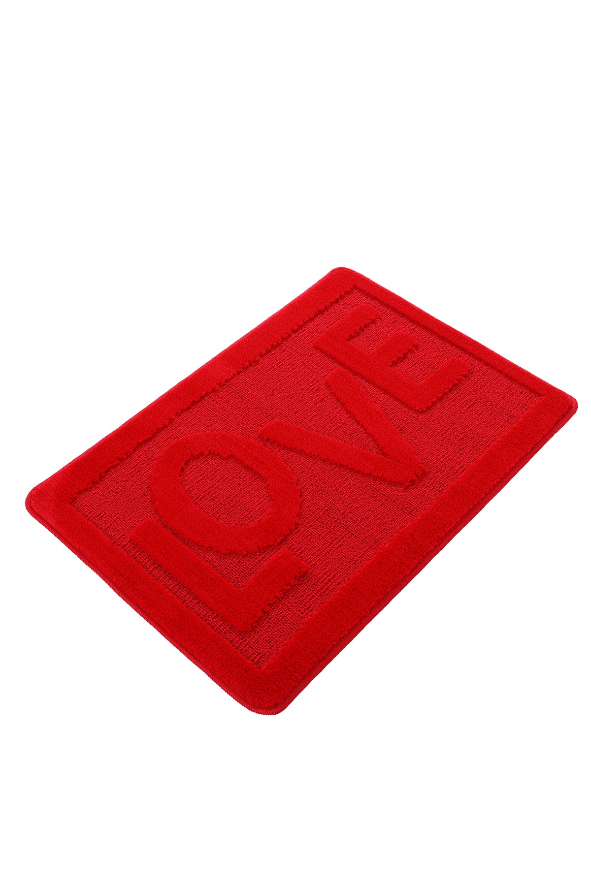 Doğal Kaymaz Taban Banyo Paspas Uzun Ömürlü Yumuşak Dokulu Su Emici Yıkanabilir Love 60x100