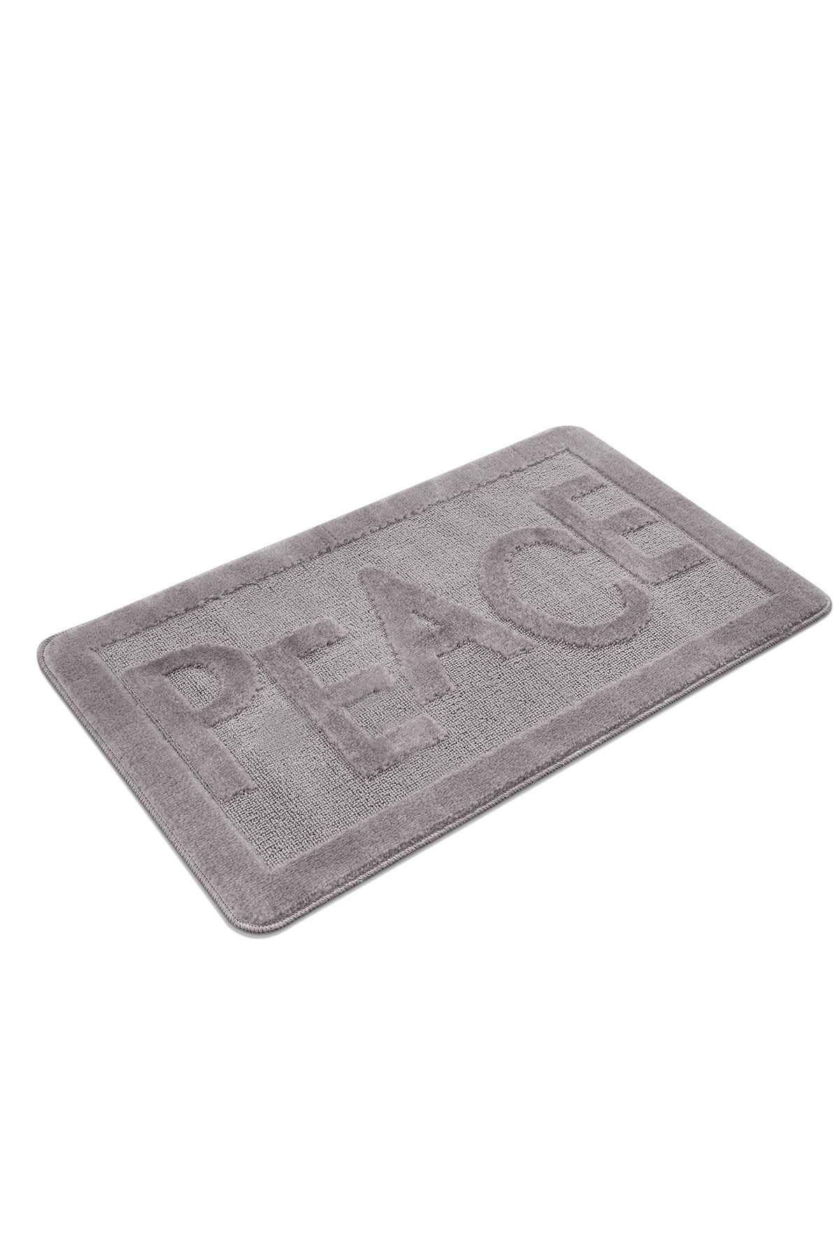 Doğal Kaymaz Taban Banyo Paspas Uzun Ömürlü Yumuşak Dokulu Su Emici Yıkanabilir Peace 60x100