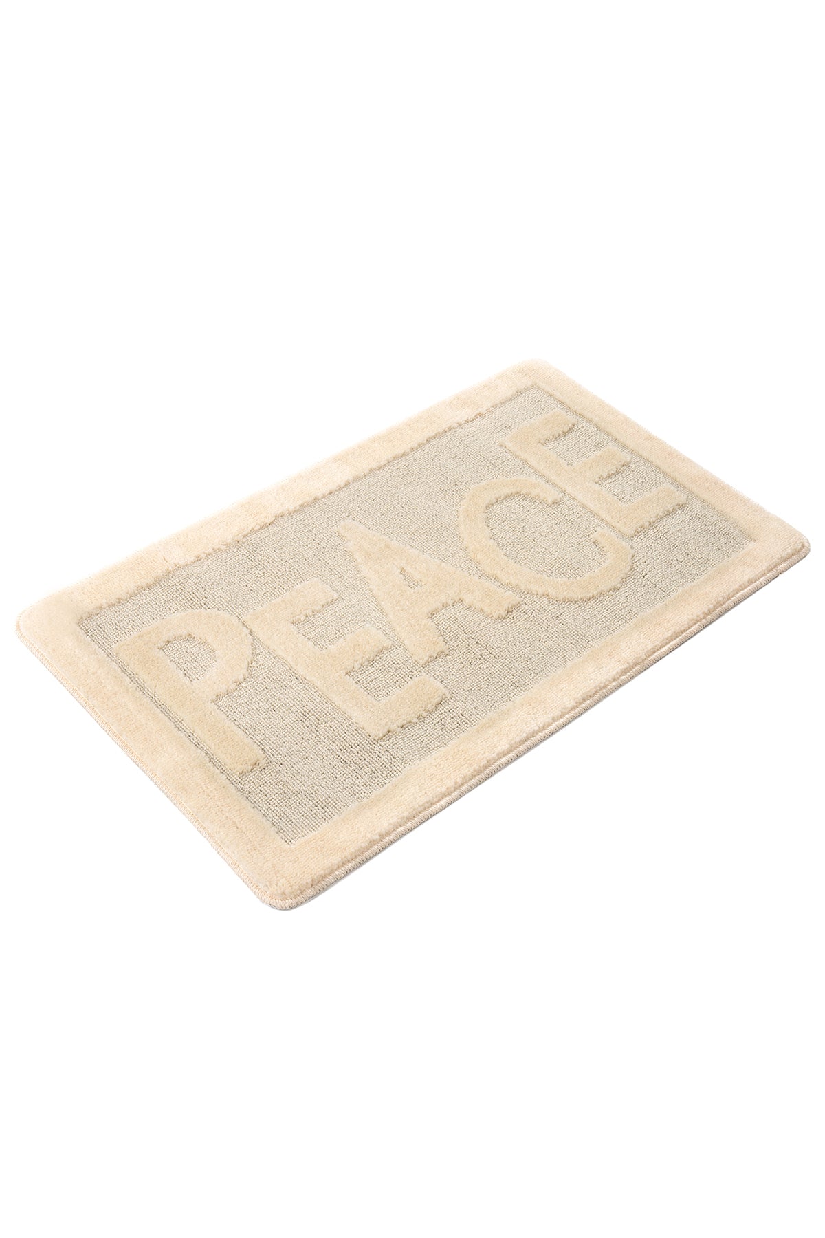 Doğal Kaymaz Taban Banyo Paspas Uzun Ömürlü Yumuşak Dokulu Su Emici Yıkanabilir Peace 60x100