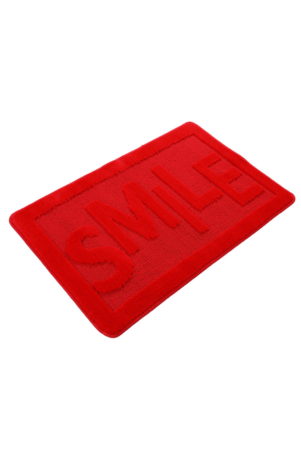 Doğal Kaymaz Taban Banyo Paspas Uzun Ömürlü Yumuşak Dokulu Su Emici Yıkanabilir Smile 60x100