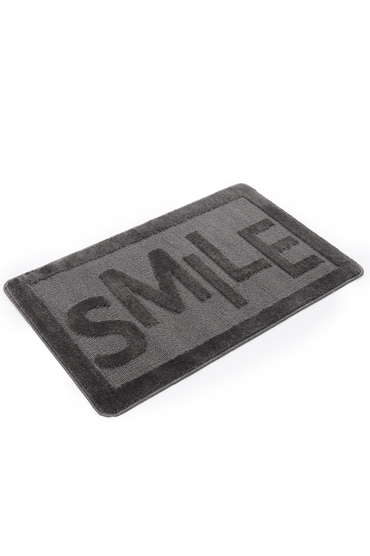 Doğal Kaymaz Taban Banyo Paspas Uzun Ömürlü Yumuşak Dokulu Su Emici Yıkanabilir Smile 60x100