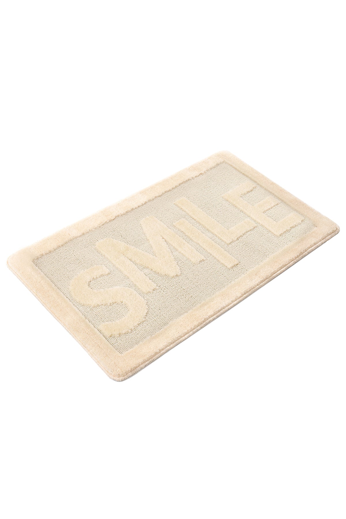 Doğal Kaymaz Taban Banyo Paspas Uzun Ömürlü Yumuşak Dokulu Su Emici Yıkanabilir Smile 60x100