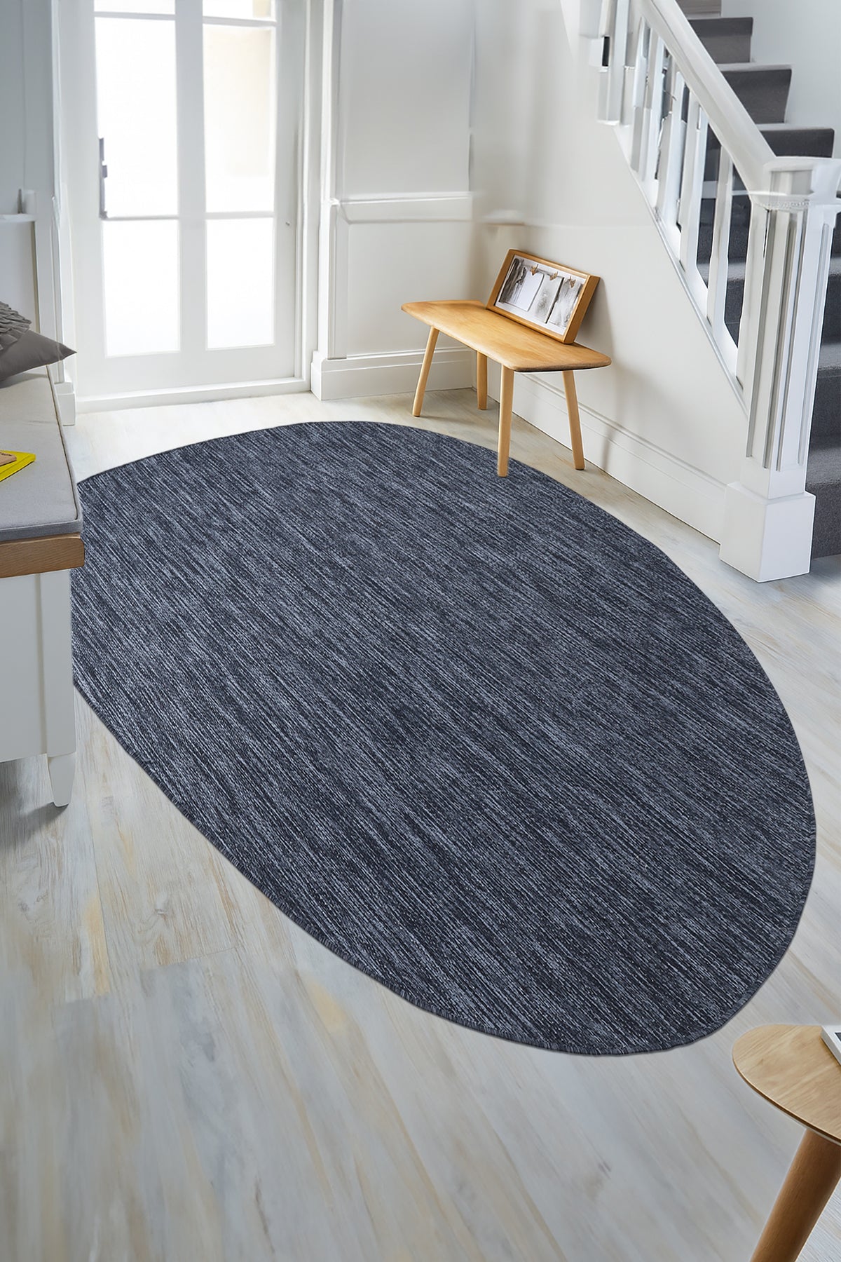 Konfor Halı Tema 9034 Lacivert Sisal Hasır İç Dış Mekan Kilim Dekoratif Bahçe Balkon Salon Halısı