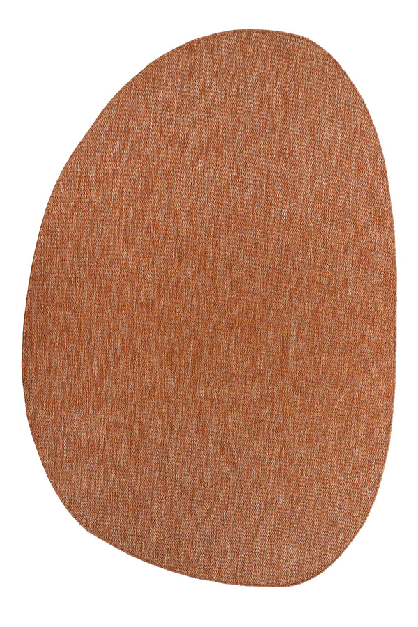 Konfor Halı Tema 9038 Turuncu Sisal Hasır İç Dış Mekan Kilim Dekoratif Bahçe Balkon Salon Halısı