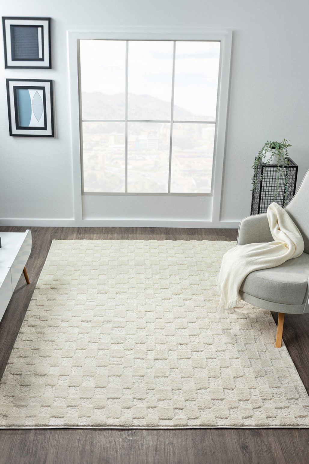 Konfor Jung 7184 Modern Dokuma Yumuşak Post Shaggy Halı