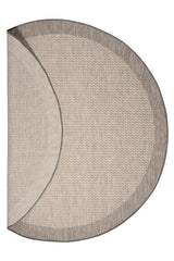 Konfor Sisalux 3091 Bej Jüt Tabanlı Modern Dokuma Yuvarlak Kilim Sisal Hasır Halı