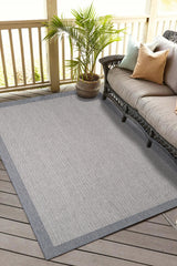 Konfor Sisalux 3092 Gri Jüt Tabanlı Modern Dokuma Kilim Sisal Hasır Halı