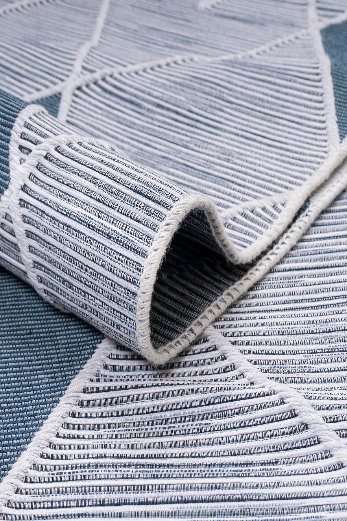 Modern Çift Taraflı Yıkanabilir Pamuk Saçaklı Dokuma Dekoratif Yolluk Halı Kilim