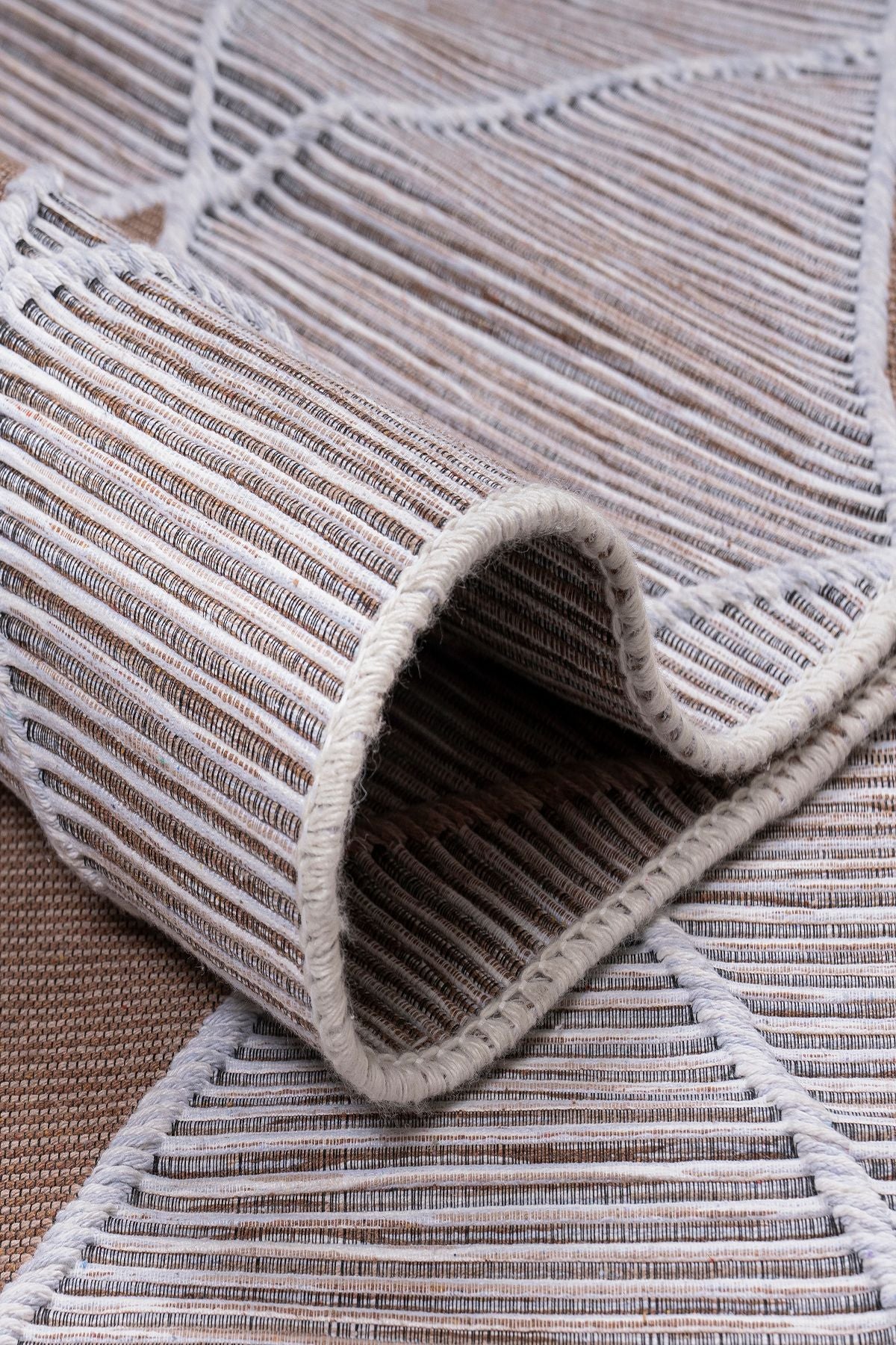 Modern Çift Taraflı Yıkanabilir Pamuk Saçaklı Dokuma Dekoratif Yolluk Halı Kilim