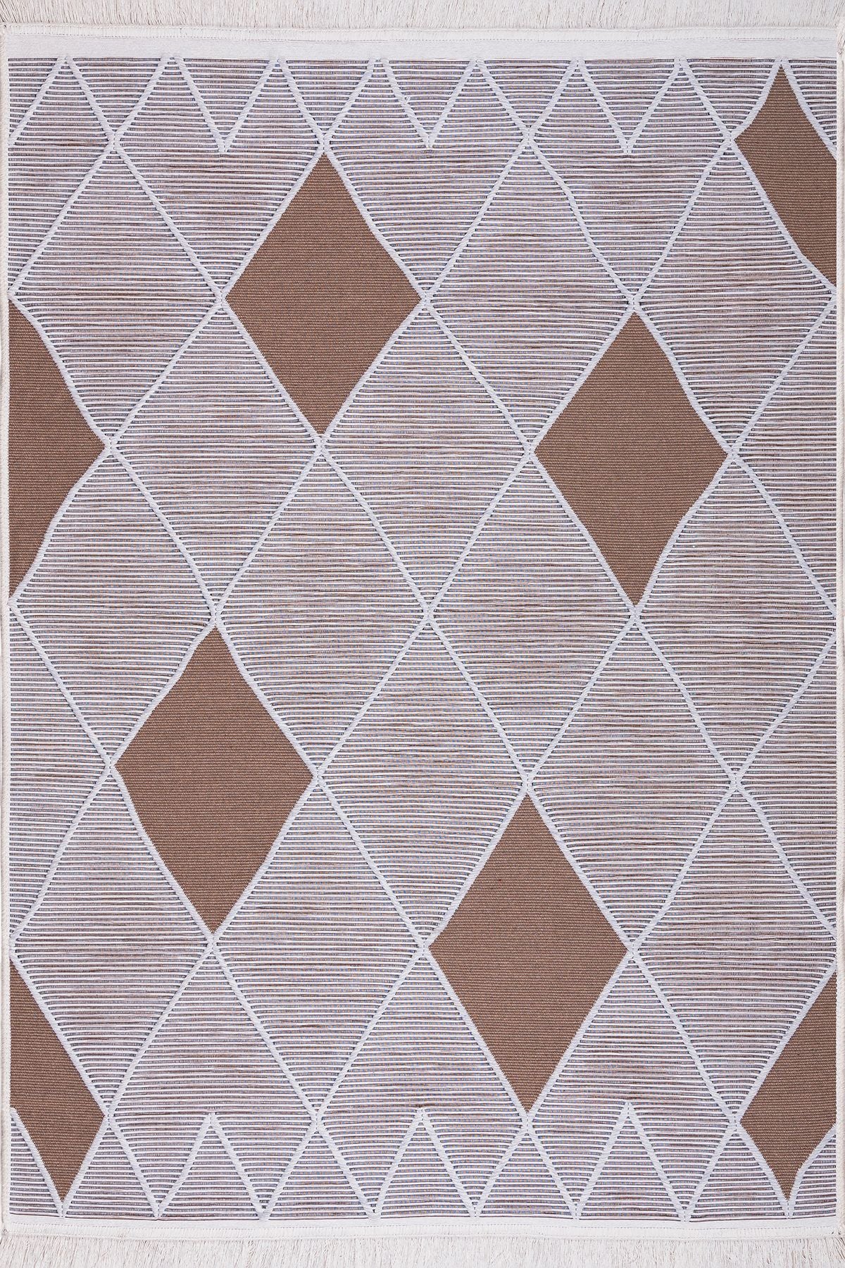 Modern Çift Taraflı Yıkanabilir Pamuk Saçaklı Dokuma Dekoratif Yolluk Halı Kilim