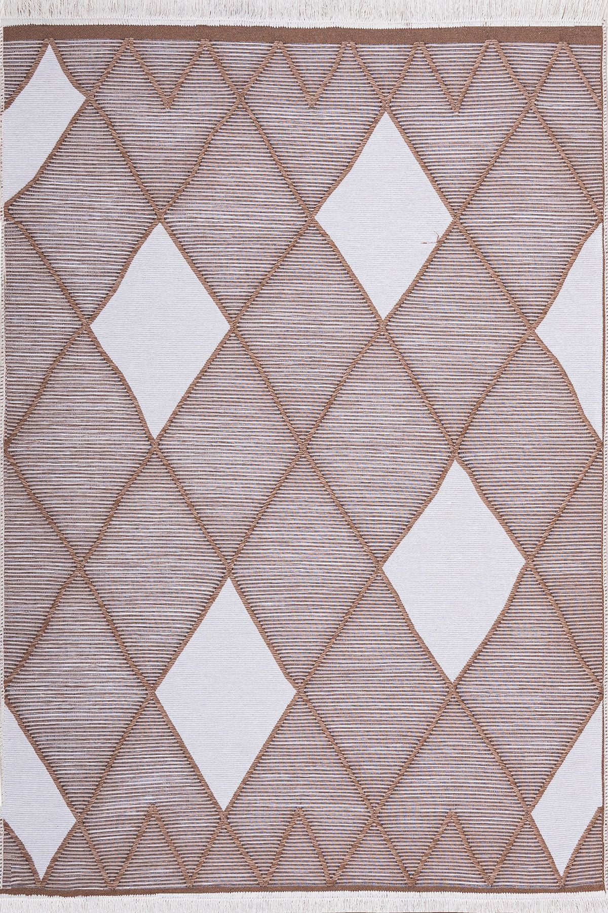 Modern Çift Taraflı Yıkanabilir Pamuk Saçaklı Dokuma Dekoratif Yolluk Halı Kilim