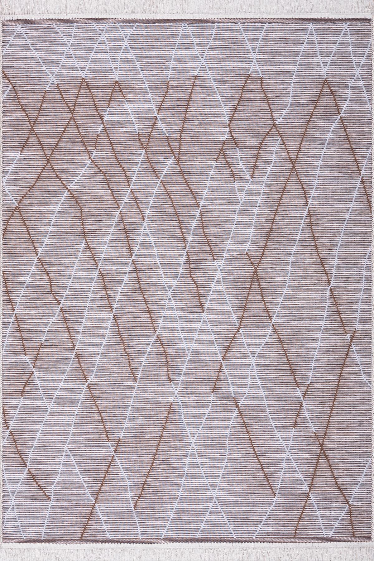 Modern Çift Taraflı Yıkanabilir Pamuk Saçaklı Dokuma Dekoratif Yolluk Halı Kilim